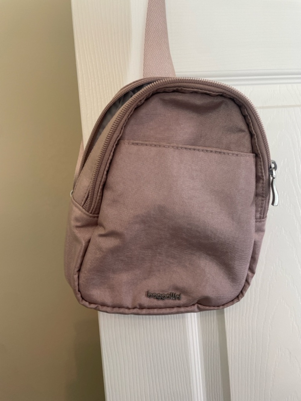 Baggallini Mauve Crossbody Mini Backpack